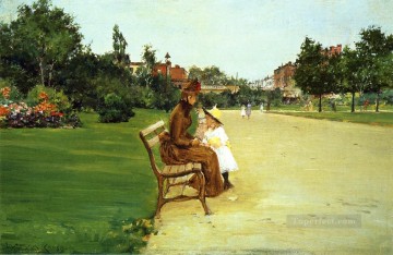 William Merritt Chase Painting - The Park aka In Tompkins Park William Merritt Chase